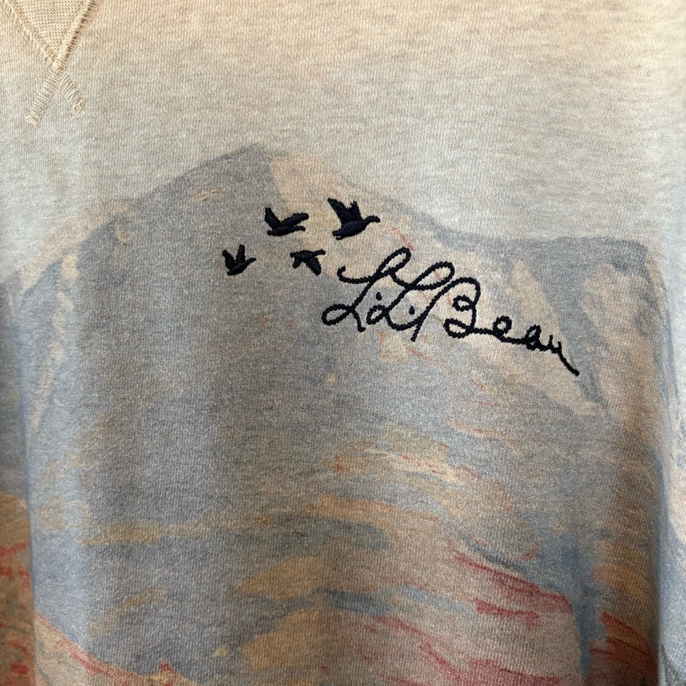 LL Bean signature camp print crewneck sweatshirt - Picture 4 of 7